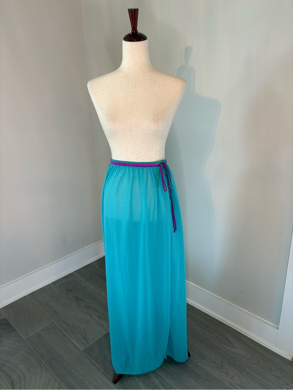 Elizabeth Stewart Vintage Wrap Swimsuit Cover-Up Skirt Sarong Retro 60'S Genie